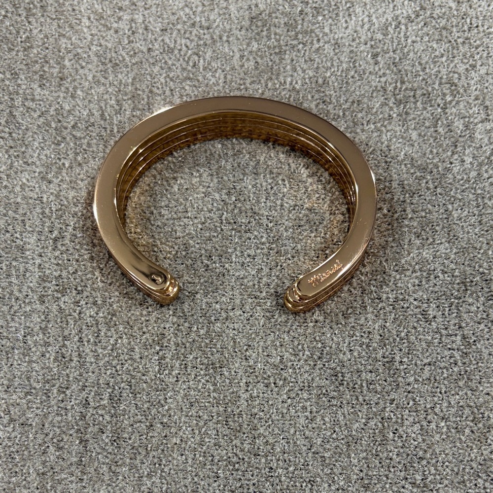 Miansai Rose Goldtone Ribbed Cuff Bracelet